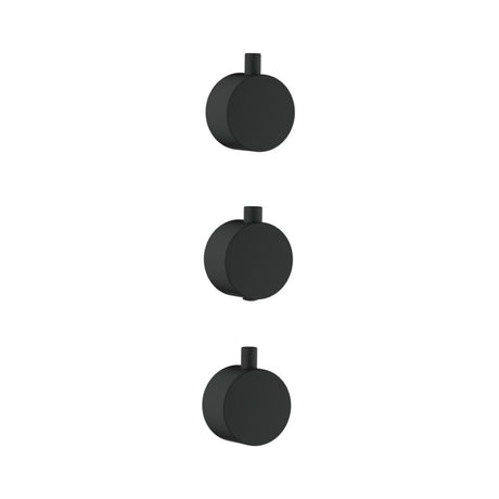 Scudo Concealed One Outlet Shower Valve with Matt Black Plate plain handle
