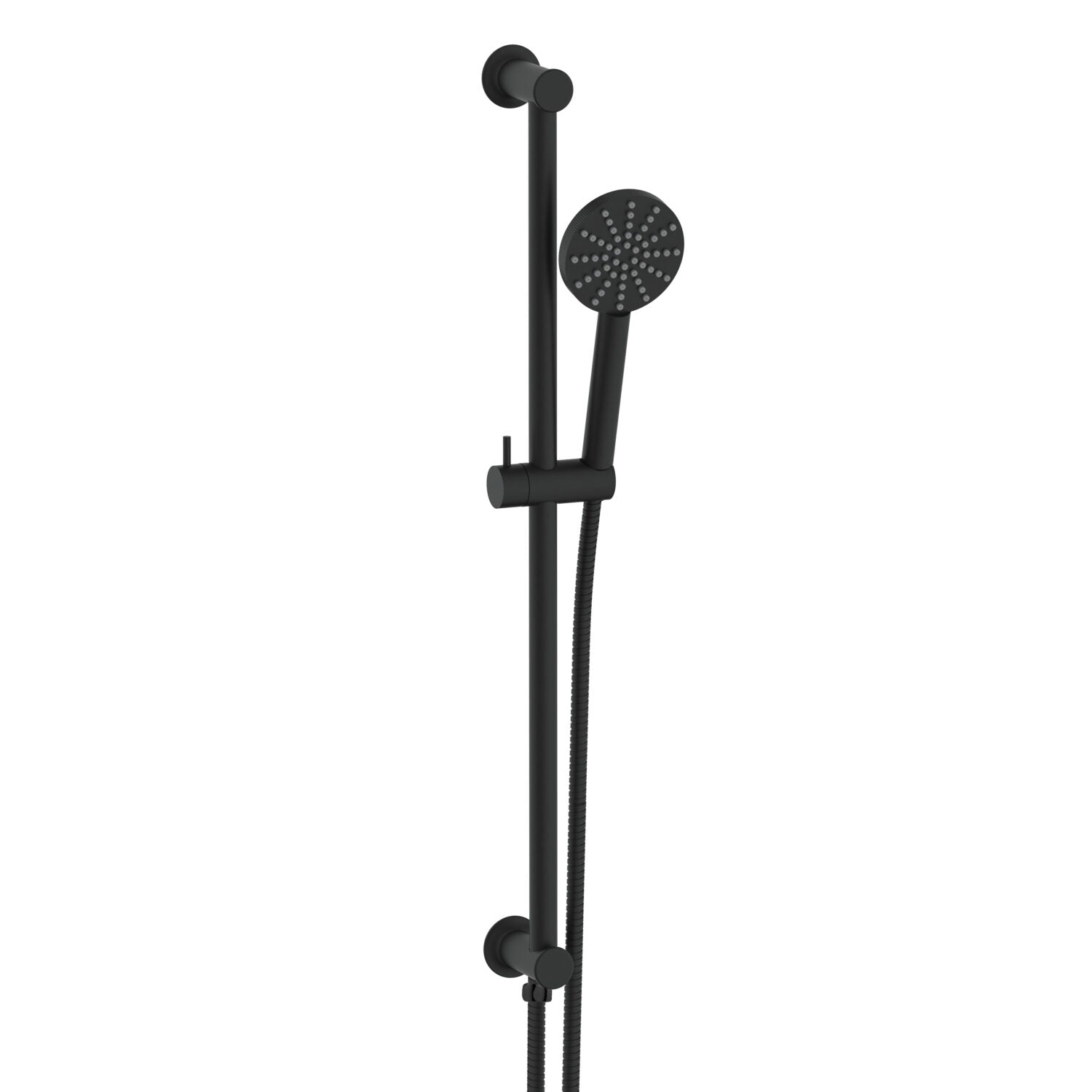 Scudo Concealed Shower Riser Rail in Matt Black
