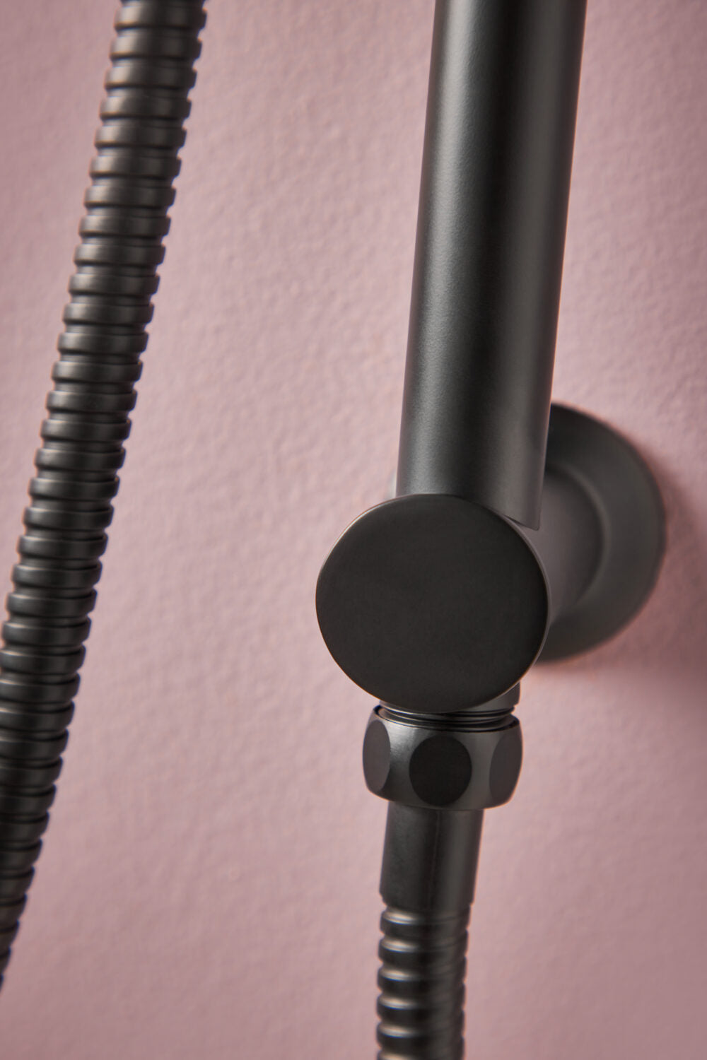 Scudo Concealed Shower Riser Rail in Matt Black lifestyle