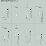 Scudo Concealed Three Outlet Shower Valve with Brushed Bronze Plate configuration ideas