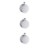 Scudo Concealed Three Outlet Shower Valve with Chrome Plate knurled handle
