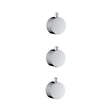Scudo Concealed Three Outlet Shower Valve with Chrome Plate plain handles
