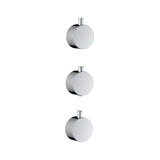 Scudo Concealed Three Outlet Shower Valve with Chrome Plate plain handles