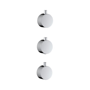 Scudo Concealed Three Outlet Shower Valve with Chrome Plate plain handles
