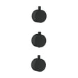 Scudo Concealed Three Outlet Shower Valve with Matt Black Plate configuration ideas plain handles