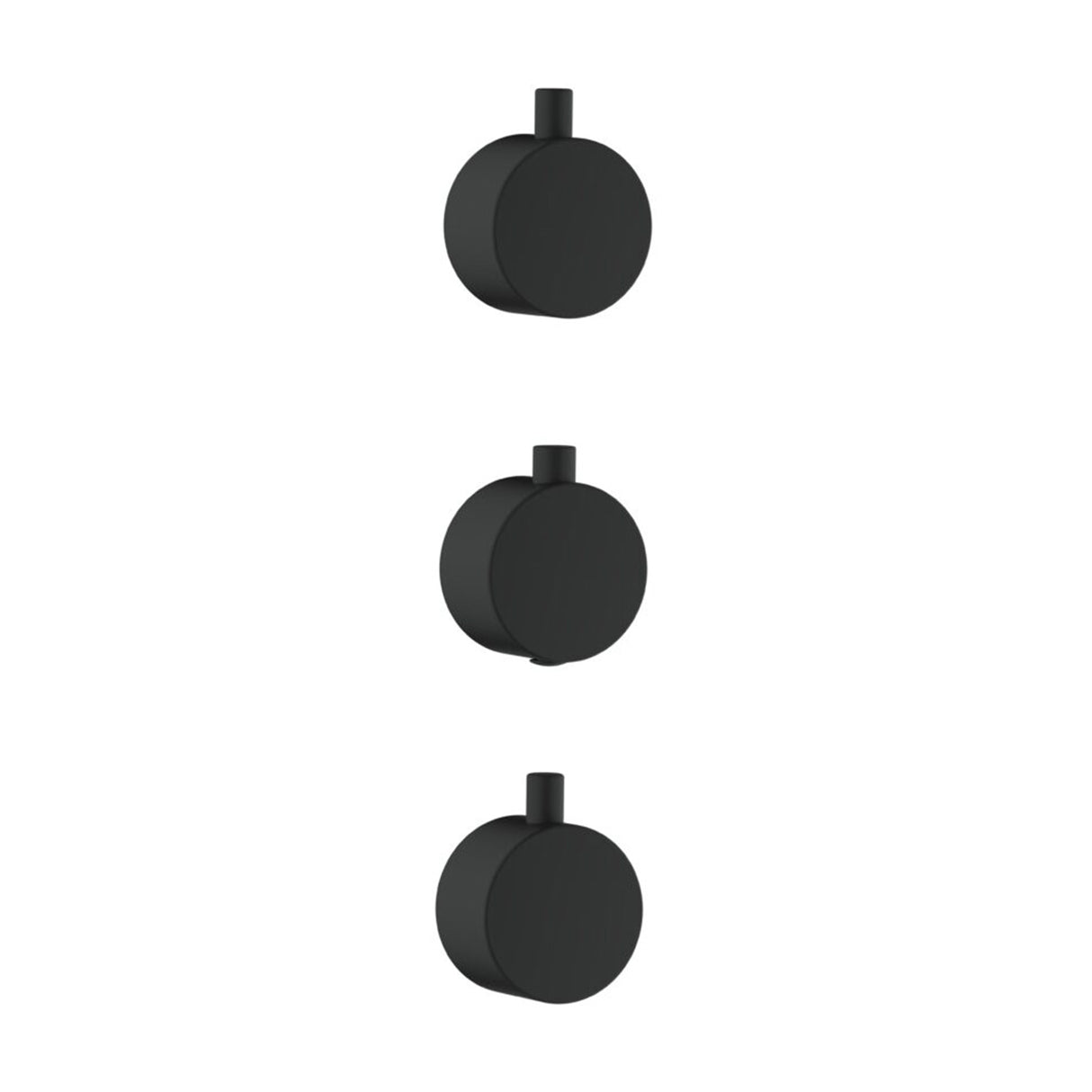 Scudo Concealed Three Outlet Shower Valve with Matt Black Plate configuration ideas plain handles