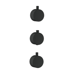 Scudo Concealed Three Outlet Shower Valve with Matt Black Plate configuration ideas plain handles