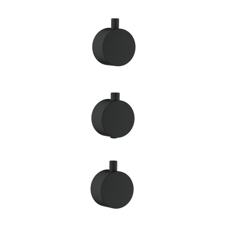 Scudo Concealed Three Outlet Shower Valve with Matt Black Plate configuration ideas plain handles