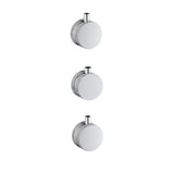 Scudo Concealed Two Outlet Shower Valve with Chrome Plate knurled handle