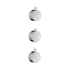 Scudo Concealed Two Outlet Shower Valve with Chrome Plate plain handle