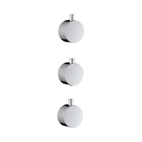 Scudo Concealed Two Outlet Shower Valve with Chrome Plate plain handle