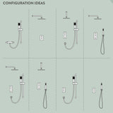 Scudo Concealed Two Outlet Shower Valve with  Configuration Ideas