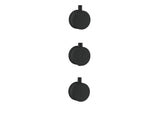 Scudo Concealed Two Outlet Shower Valve with Matt Black Plate knurledhandle