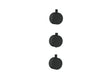 Scudo Concealed Two Outlet Shower Valve with Matt Black Plate plain handle