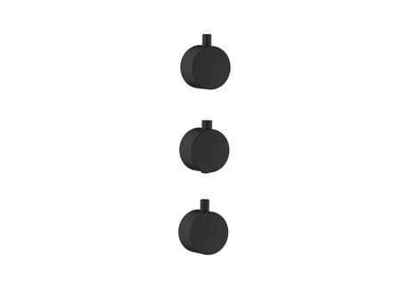 Scudo Concealed Two Outlet Shower Valve with Matt Black Plate plain handle