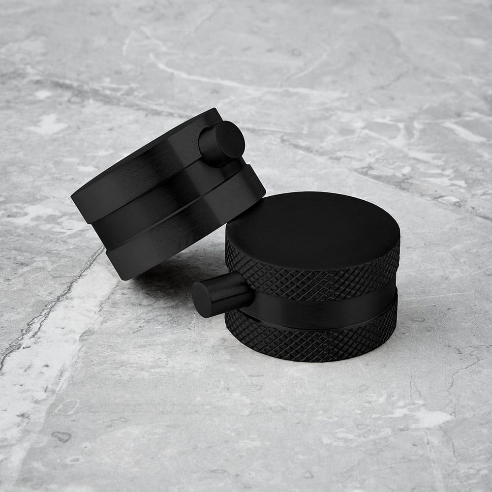 NU-029 Scudo Core Black Concealed Shower with Fixed Head and Handset Handles