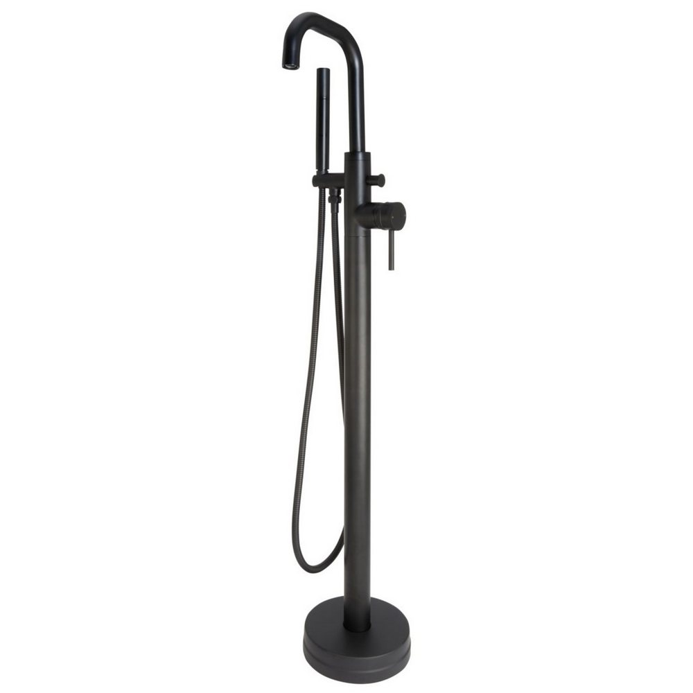 NU-017 Scudo Core Black Freestanding Bath Shower Mixer (1)
