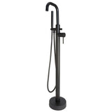 NU-017 Scudo Core Black Freestanding Bath Shower Mixer (1)