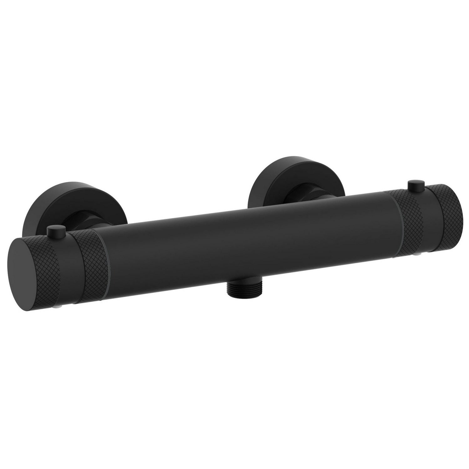 Scudo Core Bottom Outlet Bar Shower Valve in Black