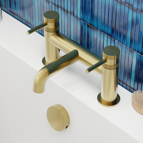 Scudo Core Brushed Brass Bath Filler lifestyle 1