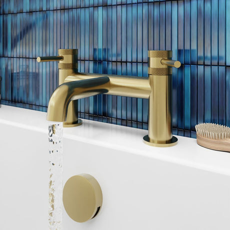 Scudo Core Brushed Brass Bath Filler lifestyle 3