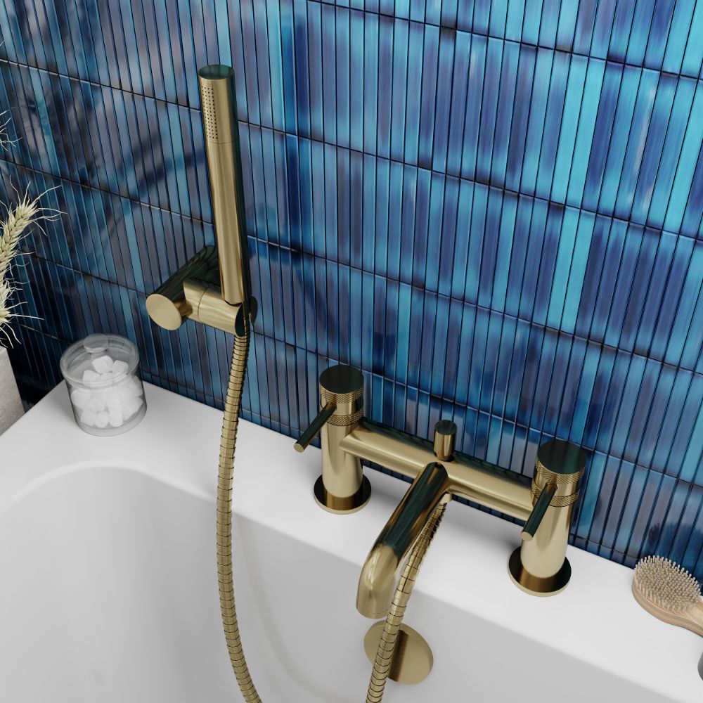 Scudo Core Brushed Brass Bath Shower Mixer lifestyle 1