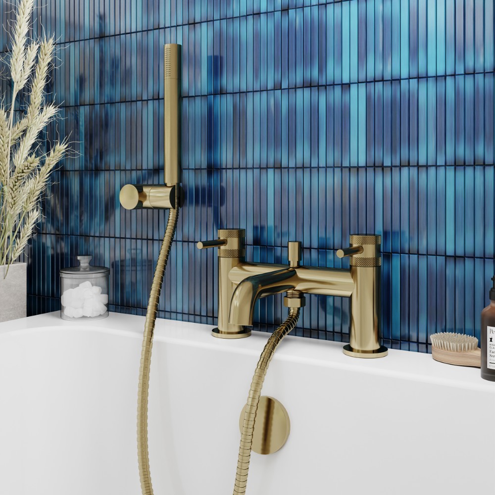 Scudo Core Brushed Brass Bath Shower Mixer lifestyle 2