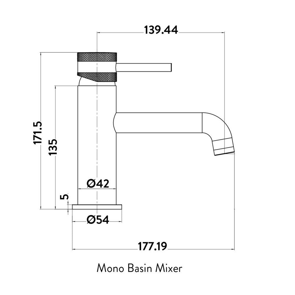 NU-003 Scudo Core Brushed Brass Mono Basin Mixer (2)