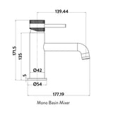 NU-003 Scudo Core Brushed Brass Mono Basin Mixer (2)