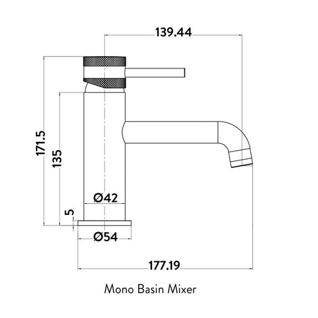 NU-003 Scudo Core Brushed Brass Mono Basin Mixer (2)