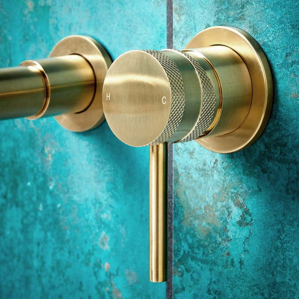 NU-015-V2 Scudo Core Brushed Brass Wall Mounted Basin Tap (2)