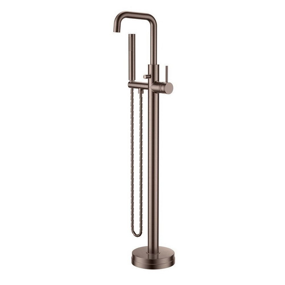 NU-041 Scudo Core Brushed Bronze Freestanding Bath Shower Mixer (1)