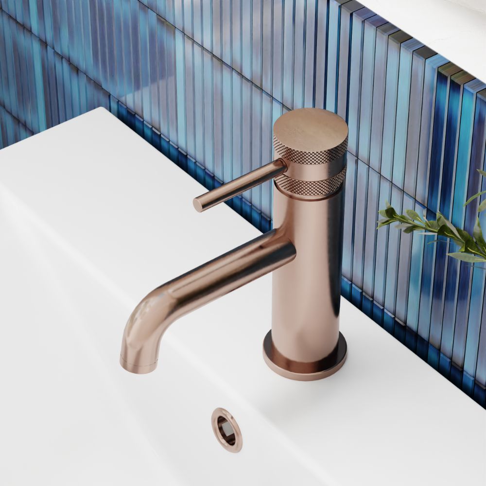 Scudo Core Brushed Bronze Mono Basin Mixer lifestyle 1