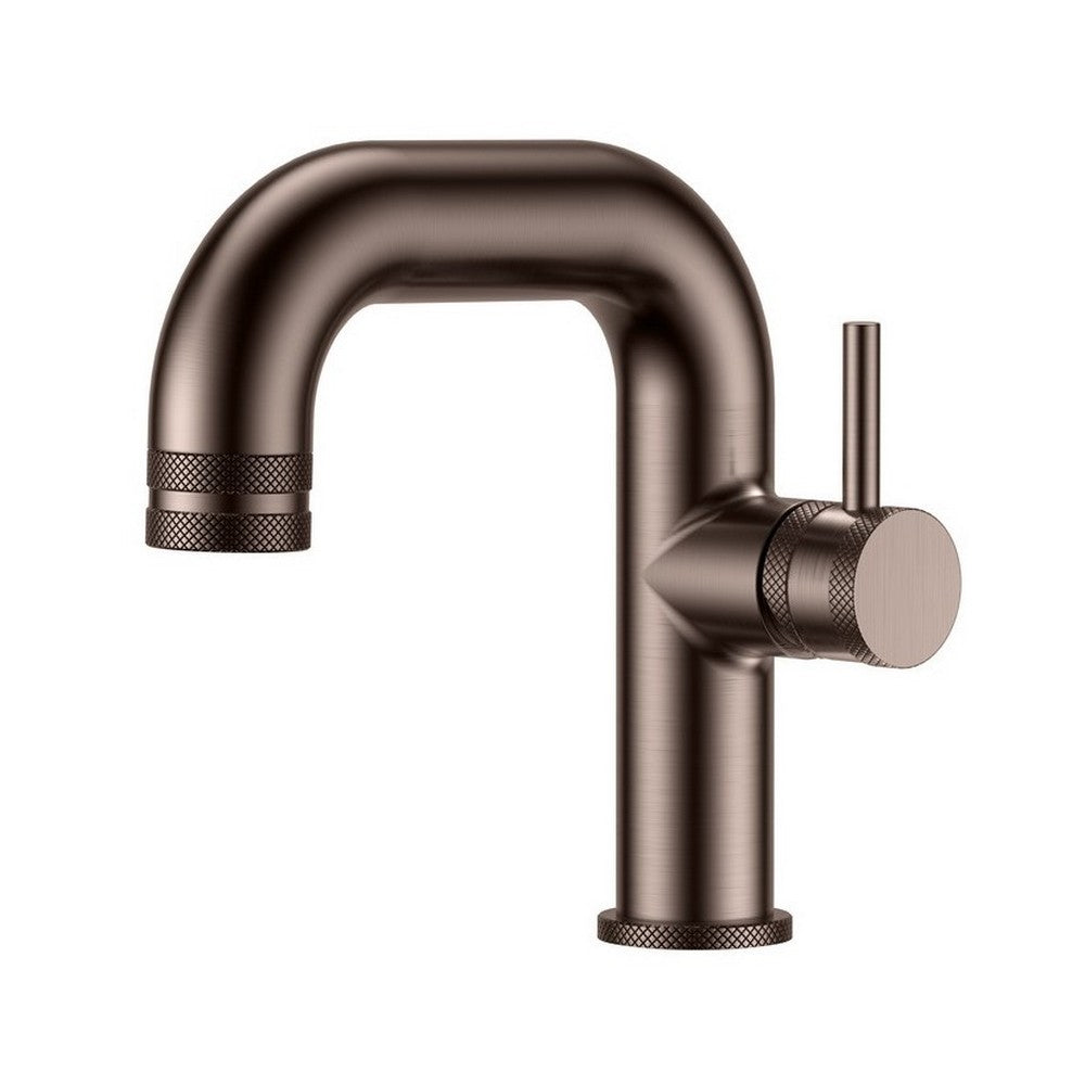 NU-049 Scudo Core Brushed Bronze Side Lever Mono Basin Mixer