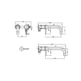 NU-040 Scudo Core Brushed Bronze Wall Mounted Basin Tap (3)