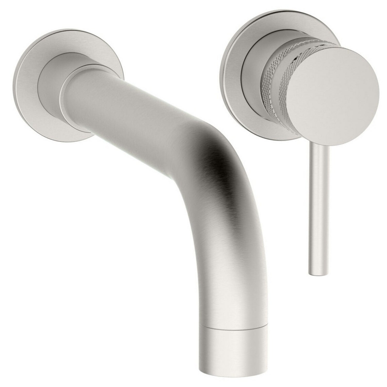 Scudo Core Brushed Nickel Wall Mounted Basin Tap