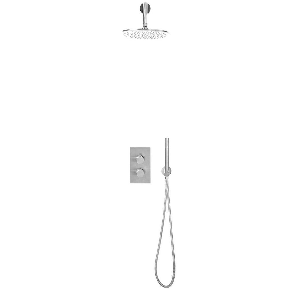 NU-028 Scudo Core Chrome Concealed Shower with Fixed Head and Handset