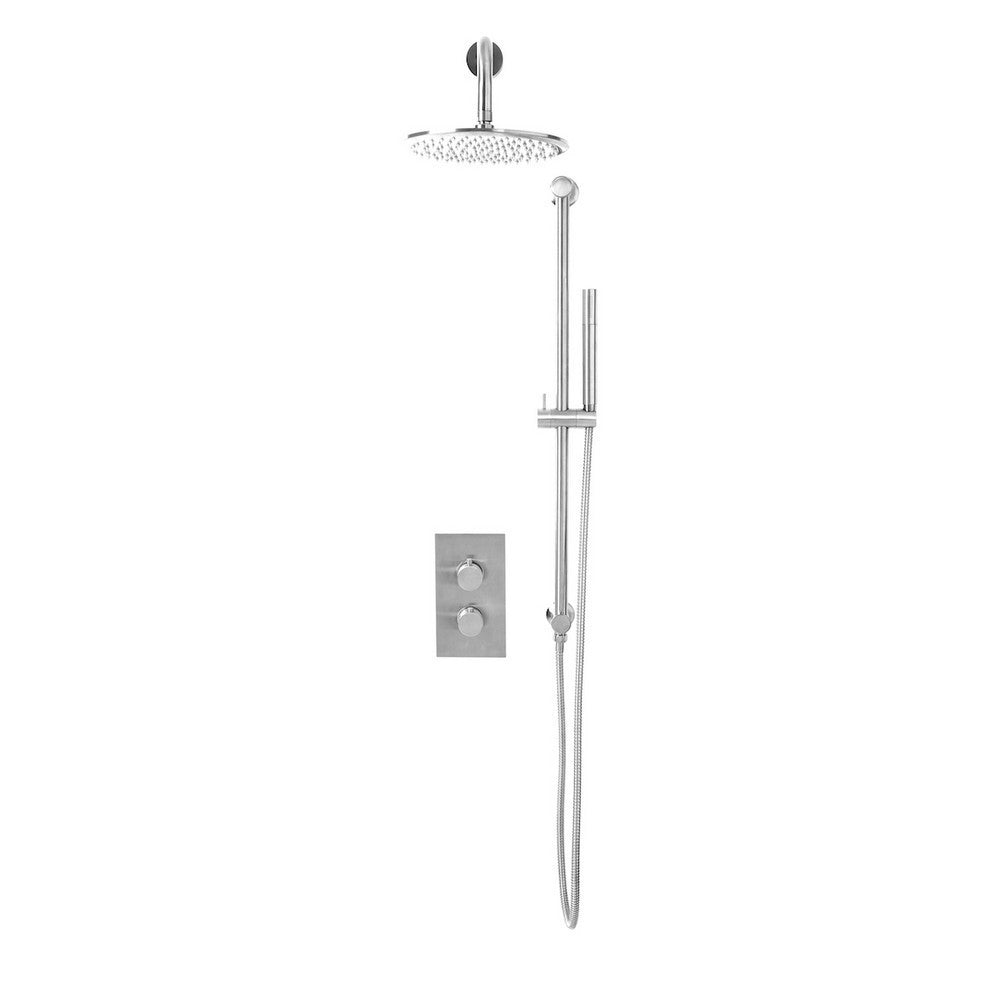 NU-022 Scudo Core Chrome Round Valve with Riser Kit and Head (1)