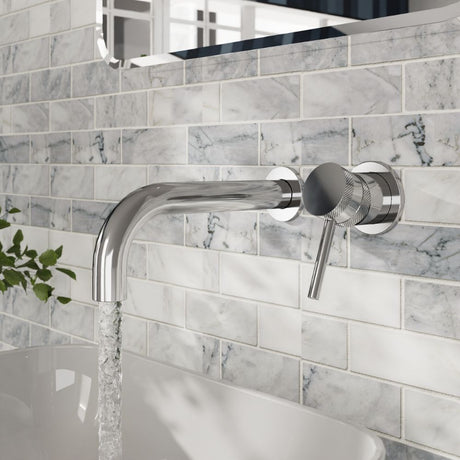 Scudo Core Chrome Wall Mounted Basin Tap lifestyle 3