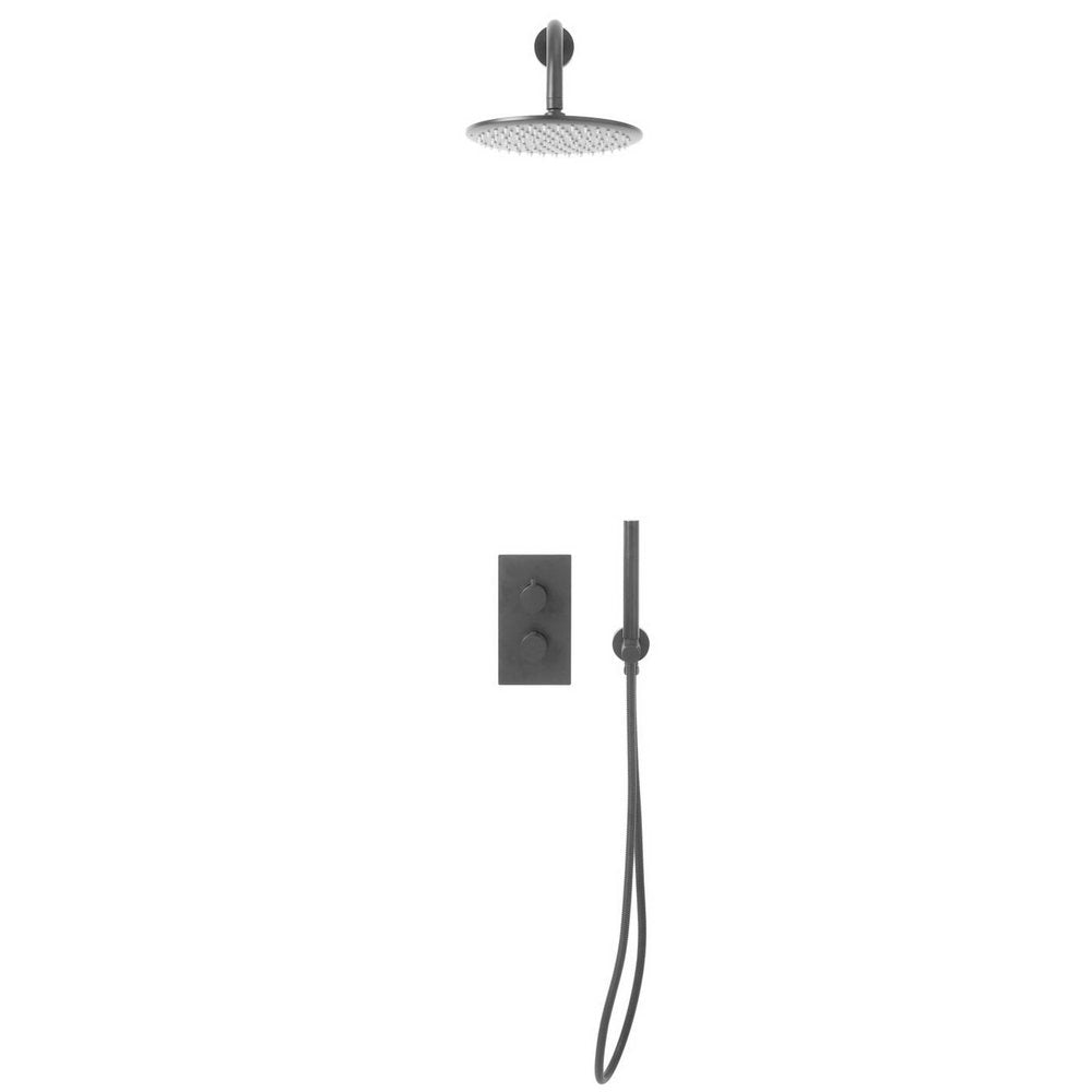 NU-036 Scudo Core Gunmetal Concealed Shower with Fixed Head and Handset