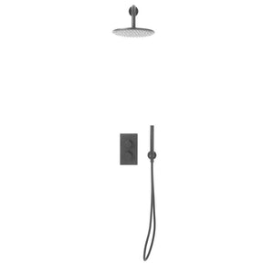 NU-036 Scudo Core Gunmetal Concealed Shower with Fixed Head and Handset