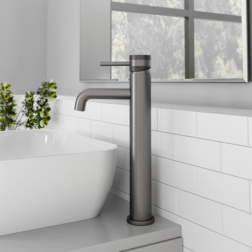 Scudo Core Gunmetal Tall Mono Basin Mixer lifestyle 1