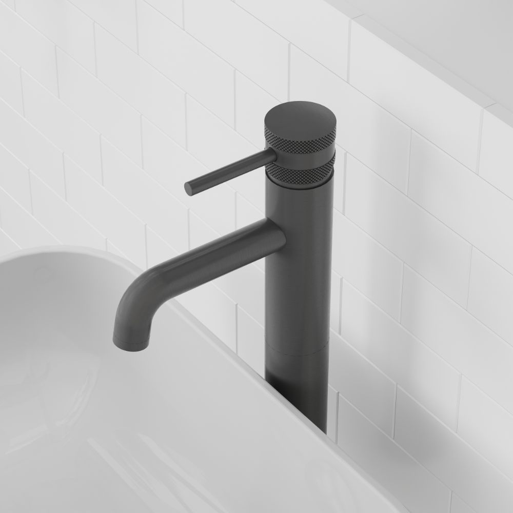 Scudo Core Gunmetal Tall Mono Basin Mixer lifestyle 3