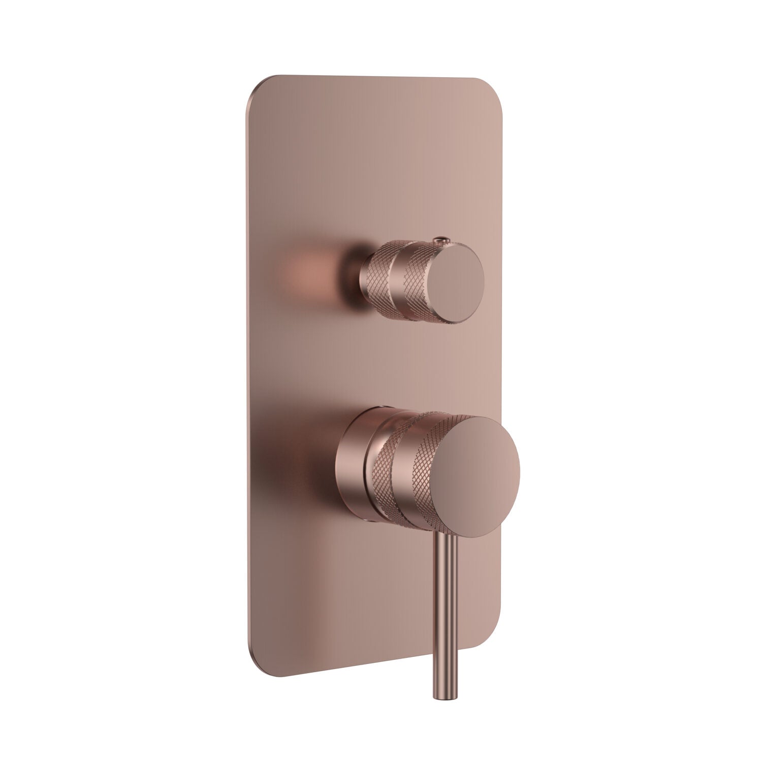 Scudo Core Manual Dual Outlet Concealed Shower Valve in Brushed Bronze