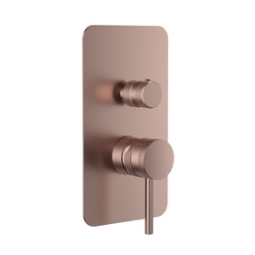 Scudo Core Manual Dual Outlet Concealed Shower Valve in Brushed Bronze