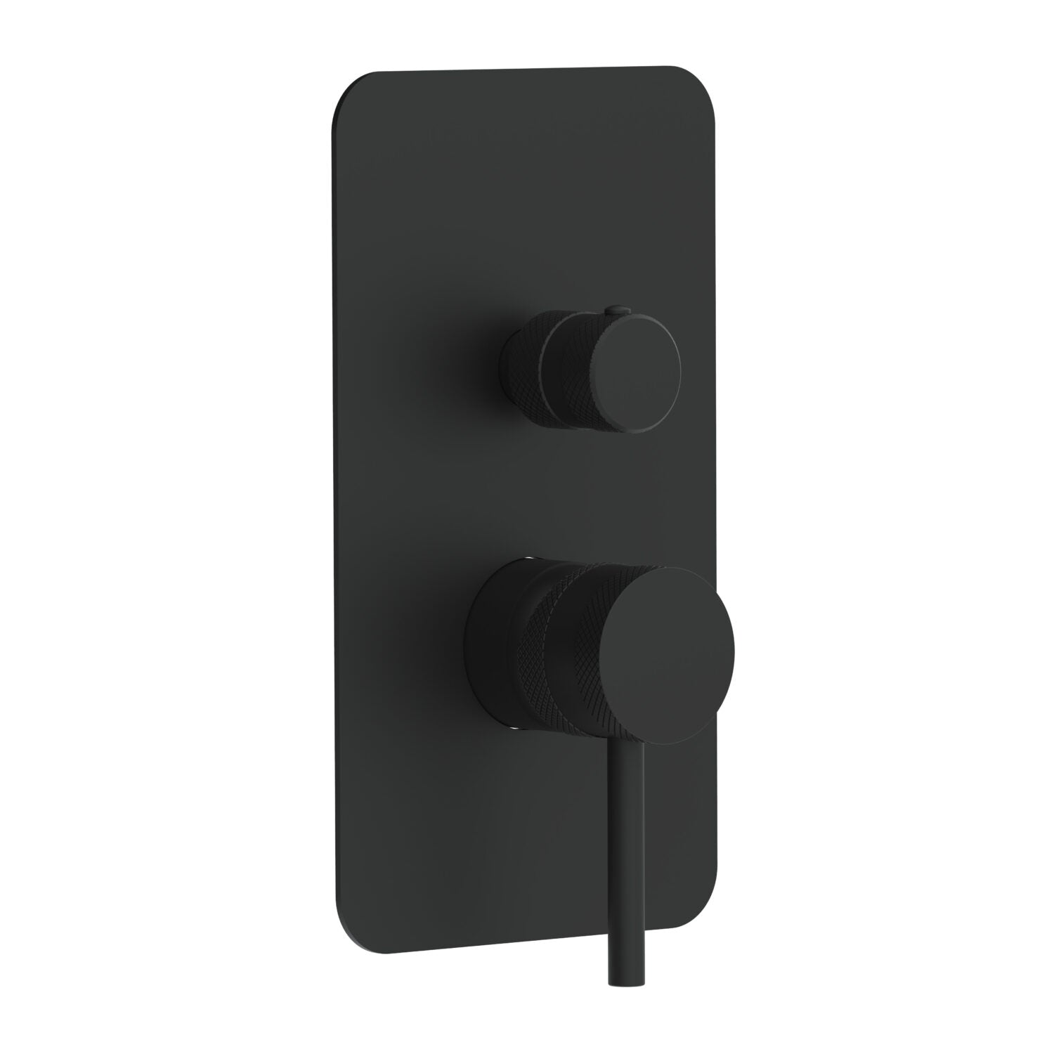 Scudo Core Manual Dual Outlet Concealed Shower Valve in Matt Black