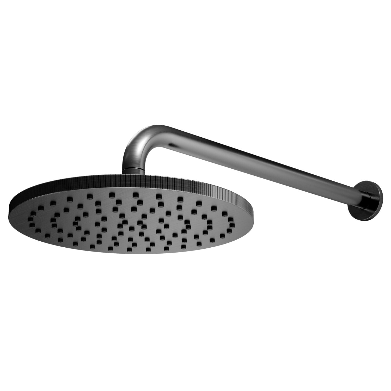 Scudo Core Round Shower Head and Arm in Gunmetal