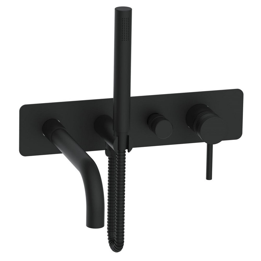 Scudo Core Wall Mounted Bath Shower Mixer in Black