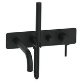 Scudo Core Wall Mounted Bath Shower Mixer in Black