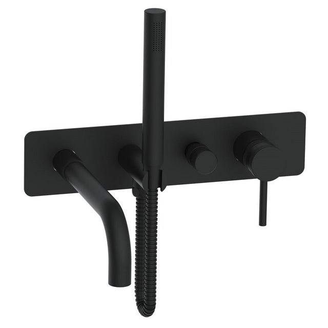 Scudo Core Wall Mounted Bath Shower Mixer in Black